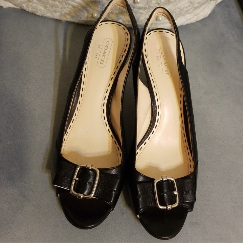 Coach black heels